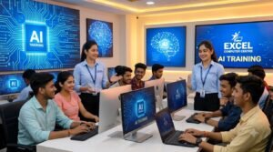 AI lab with trainers and