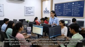 Students learning on computers ()